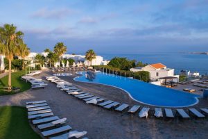 Infinity pool of the Theo Sunset Bay Hotel Coral Bay Paphos Cyprus